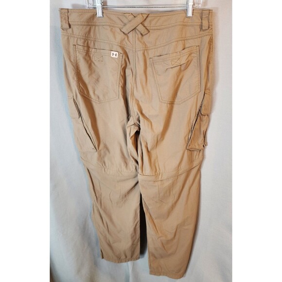 Under Armour 38x32 Brown Ripstop 1205777 Hunt Fish Convertible Mens Cargo Pants - Picture 2 of 7